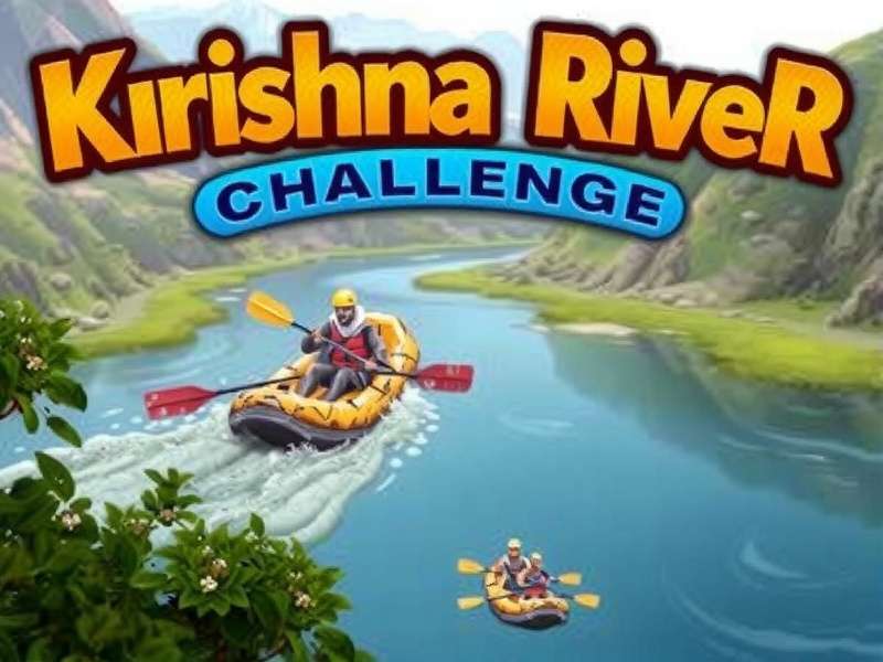 Krishna River Challenge game cover art showing river rafting